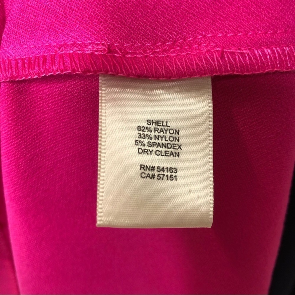 Eliza J Fit & Flare Dress Sleeveless Colorblock Size 4 Navy Blue Pink - Picture 10 of 12